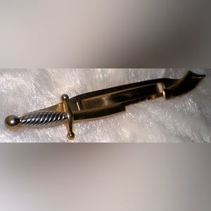 Swank Scimitar Gold Tie Bar